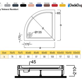 Resim Oval Panelli Duş Teknesi | Sanacryl - 75x75 / Siyah / Düz 