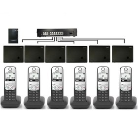Resim FORTEL Z206 2 Harici 6 Dahili Pbx Gigaset A690 Uyumlu Kablosuz Telefon Santrali 