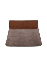 Resim Unicolor Düz Vizon 2'li Banyo Paspası Halısı Seti Kaymaz Deri Tab 