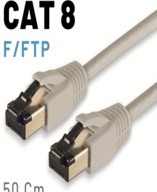 Resim IRENIS Cat8 F/ftp 50 Cm Lszh Ethernet Network Lan Kablosu Gri 