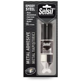 Resim Selsil Epoksi Yapıştırıcı Genel Kullanım 28 gr-Selsil Epoksi Metal Yapıştırıcı Enjektör 5dk.28 Gr 