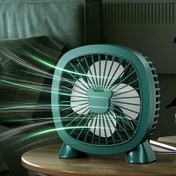 Resim USB Güçli Masaüstü Fan - Güçlü Hava Akışı ile İç/Dış Mekan Kullanımı için Şık Teal Taşınabilir Masaüstü Fan, Ev, Ofis veya Parti Dekoru için İdeal, Parti Dekoru Fanı|Şık Modern Fan|USB Güçlü Fan, Masaüstü Fan 
