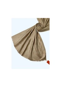 Resim Mim Eşarp Işıl İpek - H Desen Kaşmir İpek Şal 75x190 Cm Gold 