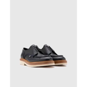 Resim İLVİ Clemente Hakiki Floter Deri Erkek Lacivert Oxford Ayakkabı 