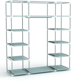 Resim Trioport Çelik Profilli Çift Yandan Raflı Bez Dolap 