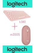 Resim logitech K380 Bluetooth Klavye 920-007586 + M350s Pebble 2 Kablosuz Mouse 910-007015 