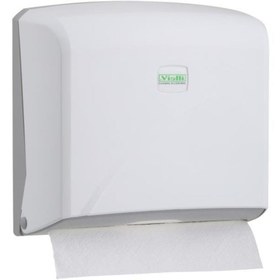 Resim Vialli K2 Z Katlı Mini Kağıt Havlu Dispenseri (beyaz) Kağıt Genişliği 22 Cm 
