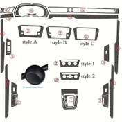 Resim Hightower 2017-2020 Vw Passat B8 İç 3d Karbon Fiber Siyah Vites Kapı Dekorasyon Film 