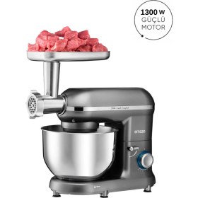 Resim Emsan 10 Hız Kademeli 5,5l Geniş Hazneli, Kıyma&sucuk&sosis Aparatlı Kıyma ve Hamur Yoğurma Makinesi 