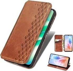 Resim TIANYUE Asus Zenfone 12 Ultra ile Uyumlu Cüzdan Kılıf, Asus Zenfone 12 Ultra-Kahverengi için Deri Kapaklı Kılıf Kapak Deri Cep Telefonu Kılıfı 