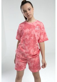 Resim Kappa 362415 Kız Çocuk Tie-dye Şort Bermuda Pijama Takım Pembe 