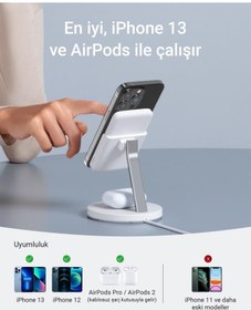 Resim Anker 633 MagGo B25A7 MagSafe Kablosuz Şarj Aleti - Teşhir 