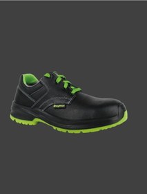 Resim Baymax Hakiki Deri Çelik Burun Özel Taban Bx-02 Koruyucu İş Ayak Siyah - Fosforlu Yeşil 