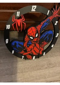 Resim Kahraman Temalı Modern Duvar Saati - Çocuk Ve Genç Odası Dekoratif Duvar Saati Çok Renkli 