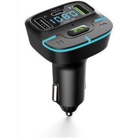 Resim Jopus F9 Fm Transmitter 5.3 Bluetooth Araç Kiti Usb Type-C Hızlı Şarj Siyah 