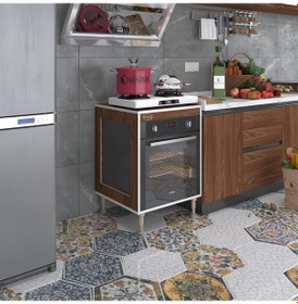 Resim Kenzlife Ankastre Modülü Kabini Esena Mono3 Cvz 89-81 60 56 Fırın Ocak Dolabı Ayarlı Ayaklı Üstü Kapalı 