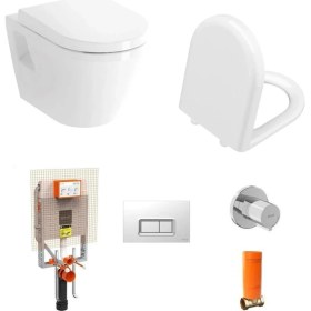 Resim Vitra Integra Asma Klozet+Vitra Yavaş Klozet Kapağı +Gömme Rezervuar Set 