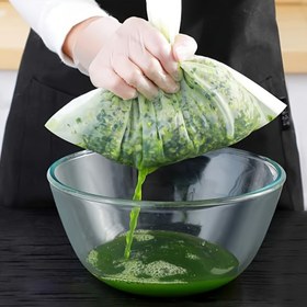 Resim 1/5 adet Yeniden Kullanılabilir Naylon İnce Örgü Gıda Süzgeci Çantaları, Çok Amaçlı Mutfak Süzme Aracı, Dayanıklı, Temizlemesi Kolay, Fındık Sütü, Suyu, Peynir, Bira için 