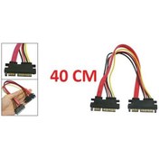 Resim Sata Uzatma Ek Kablosu 15+7Pin 4618A (Erkek-Erkek) Kasa Içi Power 