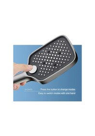 Resim Okyanus Geniş Çoklu Nozzlu Banyo Duş Başlığı Su Tasarruflu Başlık Siyah 