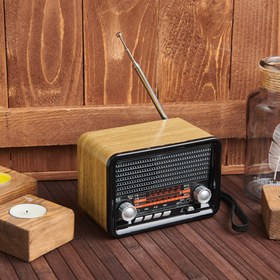 Resim Retro Time Nostaljik Siyah Radyo MP3 Çalar 