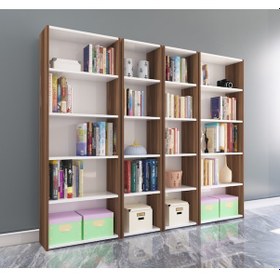 Resim Nurmobilya Nur Mobilya 4'Lü Kitaplık Arkalıklı Model 