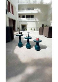 Resim Ahşap Mantar Sehpa 3 Lü Set Yosun Yeşili Masif Doğal Fiskos Sehpa Ve Zigon Takımı - Fiskos Çiçeklik Yosun Yeşili 