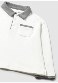 Resim Mayoral Erkek Bebek Yakalı Sweatshirt Beyaz 