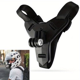 Resim Hero 13 12 11 10 9 8 7 6 5 4 3 için Motosiklet Kask Kayışlı Montaj Aparatı - DJI Xiaoyi Action Kamerası 