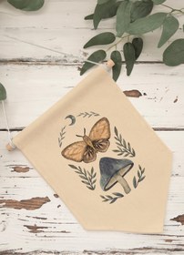 Resim Ofis Duvar Dekoru, Pinterest Oda Dekoru, Boho Kanvas Flama Askılı Duvar Örtüsü Ve Süsü NO:506 - Renkli - 27 / 21 x 30 