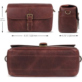 Resim MegaGear Mg1331 Hakiki Deri Kamera Çantası - Kahverengi 