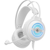 Resim Rampage RM-K30 THUNDER PRO Beyaz 7.1 Surround Mikrofonlu Oyuncu Kulaklığı 