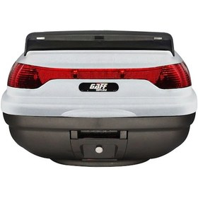 Resim Motosiklet Arka Çanta Beyaz + Üst Taşıma Aparatı Motor Tur Çanta 