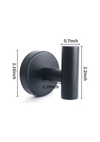 Resim Trendooze Ve Ve Siyah Pratik Paslanmaz Mutfak Montaj, İçin Duvar Delikli Dayanıklı Çelik Banyo Askısı 304 - Zr Siyah 