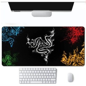 Resim Azemax 70X30Cm Razer 5Renk Desenli Oyuncu Mousepad Kaydırmaz Taba 