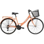 Resim Bisan Lotus Kadın Şehir Bisikleti 44cm V 26 Jant 21 Vites Mercan Beyaz Mercan Beyaz Mercan - Beyaz 