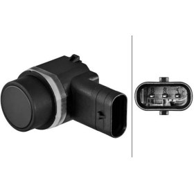 Resim Hella Park Yardim Sistemi Sensörü.arka.ultrasonik Sensör.3-Kutuplu.siyah.ford 10 