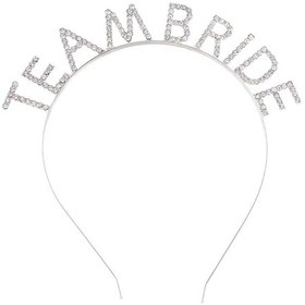 Resim Gümüş Kaplama Kristal Taşlı Team Bride Taç 16x17 Cm 