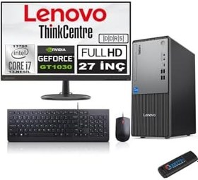Resim Lenovo Thinkcentre Neo 50T Gen5 Intel Core I7 13700 48GB Ddr5 2tb SSD 27 Inç Monitör Windows 11 Home Nvidia GT1030 10302712UB000LTRH19+ZETTA Flash Bellek 