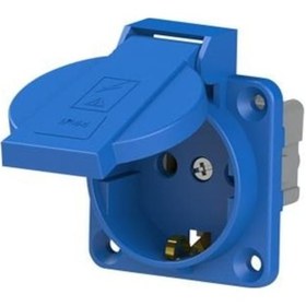 Resim Ne-Ad Marka 1x16 A Kapaklı Topraklı Pano Prizi Mavi 