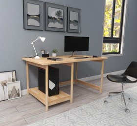 Resim Woodface Lisa Çalışma Masası Ahşap 75 x 116 cm Açık Ceviz 