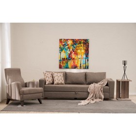 Resim Rabi Aly Serisi Yataklı Sandıklı Koltuk Takımı Kahve Arzilla 