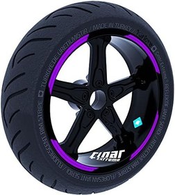 Resim Double Stripe Tasarımlı Patlıcan Moru Jant Şeridi Sticker 