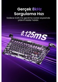 Resim Gravastar Mercury V75 Pro He Hall Effect Manyetik Switch Gaming Klavye, Hot-swappable, Rapid Trigger 