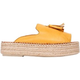 Resim BUENO Shoes Sarı Deri Kadın Dolgu Topuklu Espadril Terlik 01wq3511 