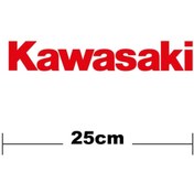 Resim Yarımada Bahçe YB Kawasaki Logo Yazı Sticker Etiket Tek Renk 