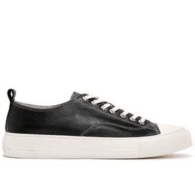 Resim Men's Black Lace-up Leather Sneaker 