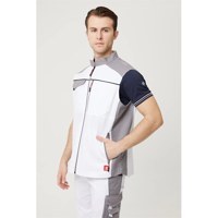 Resim Allium Yazlık İş ve Outdoor Yelek - Hafif, Dayanıklı, Nefes Alabilir, Fonksiyonel Cepli BEYAZ-A.GRİ M 