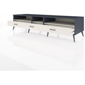 Resim Kronos Tv Ünitesi 3 Raflı 3 Çekmeceli 220x59x51 Antrasit-aytaşı Aytası/aytası - Antrasıt 