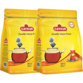 Resim Çaykur Siyah Süzen Demlik Poşet Çay 2'li 80 x 5 G 